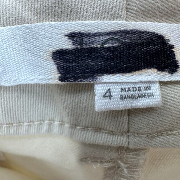 Loft Tan/Khaki Bermuda Shorts Womens Size 4 High Waisted Cuffed Stretch Slim Fit - Picture 6 of 9